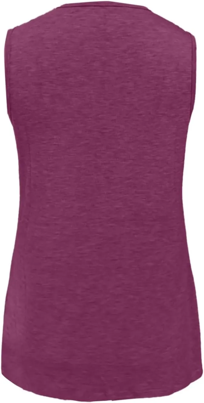 Women's Summer Tank Top Trendy 2025 Vacation Sleeveless V Neck Loose Fit Tee Shirts Beach Fashion Outfits