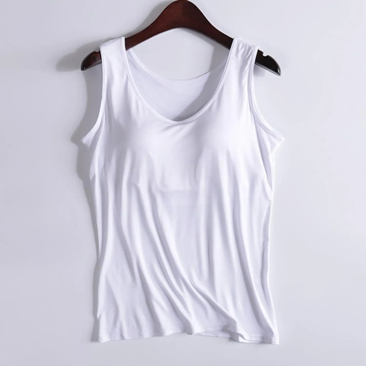 Womens Tank Tops with Built in Bra Workout Gym Padded Sports Bras Casual Summer Regular-Fit Stretch Yoga Shirts 2025