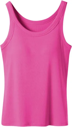 Women's Tank Tops with Built in Bras Athletic Yoga Undershirts Summer Strap Layer Cami Camisole Top with Chest Pad