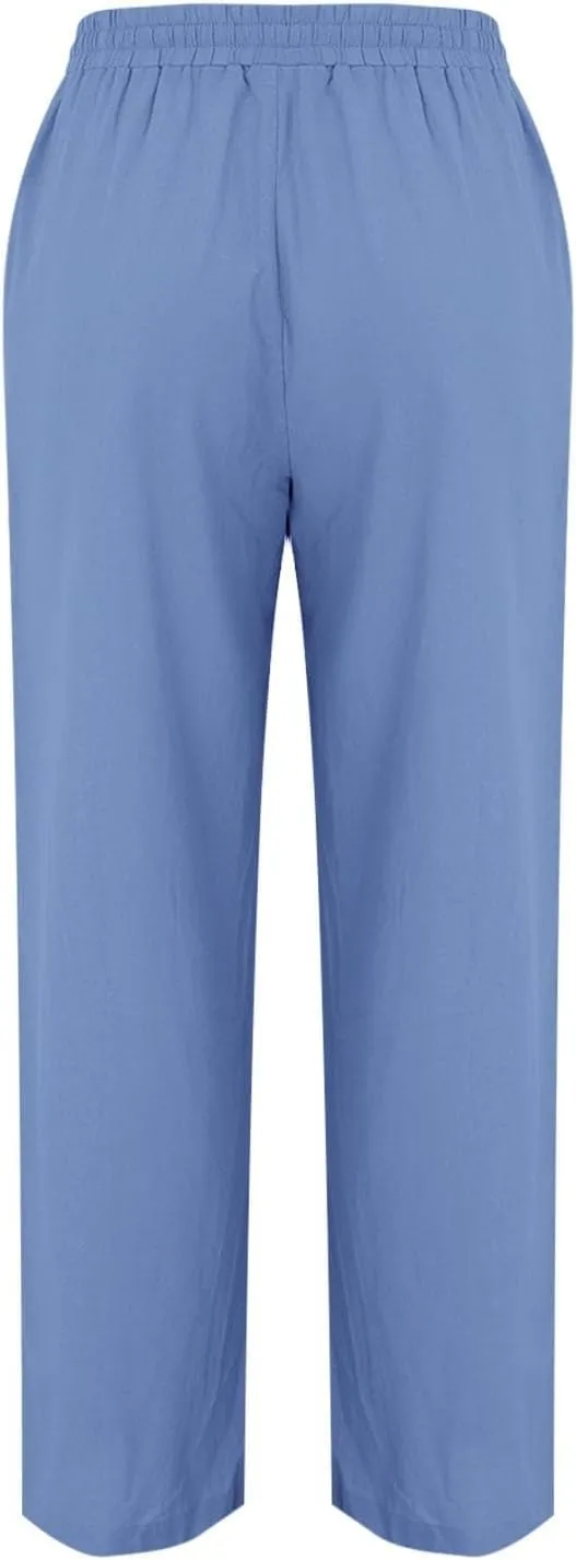 Women's Wide Leg Pants Winter Elastic Work Jeans with Pockets Fleece Lined Water Resistant