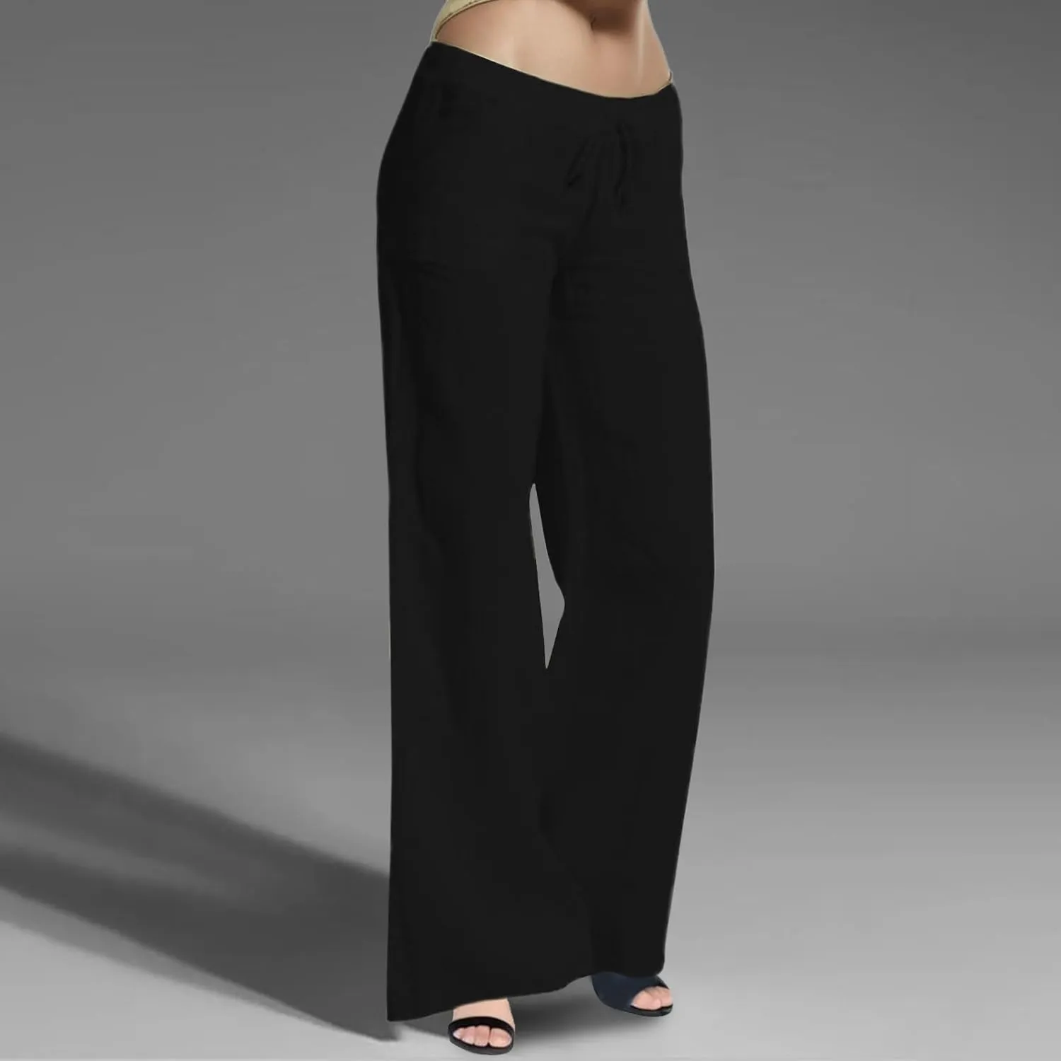 Women's Wide Leg Sweatpants Winter Fit Sports Slacks with Pockets Fleece Lined Water Resistant