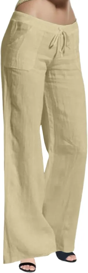 Women's Wide Leg Sweatpants Winter Fit Sports Slacks with Pockets Fleece Lined Water Resistant