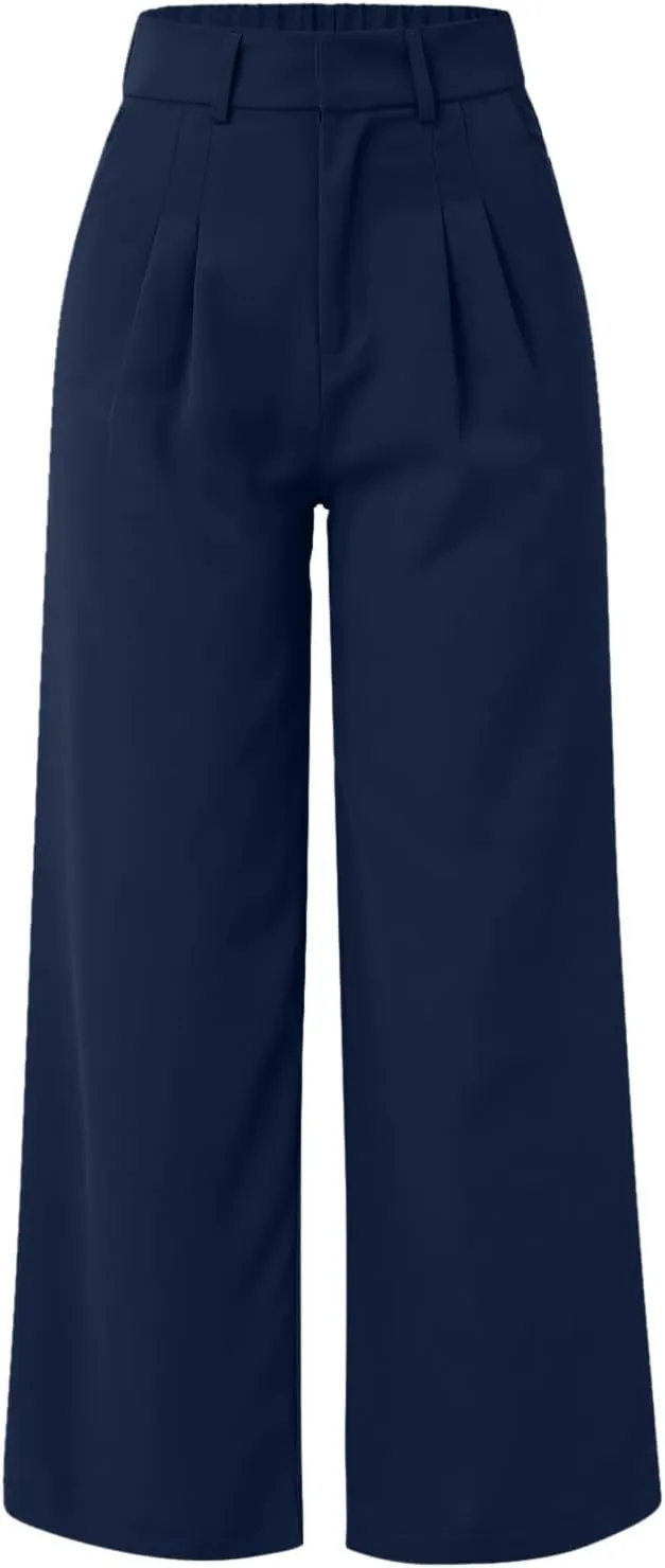 Women's Wide Leg Sweatpants Winter Fit Sports Slacks with Pockets Fleece Lined Water Resistant
