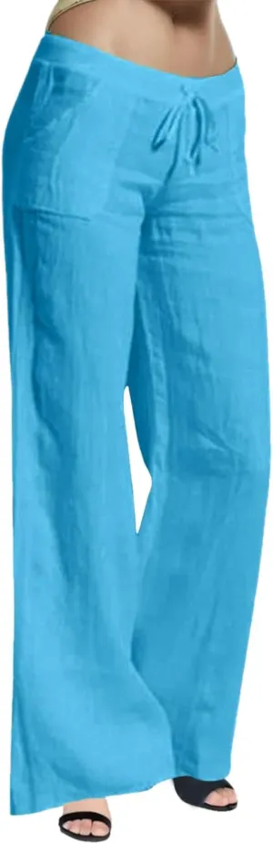 Women's Wide Leg Sweatpants Winter Fit Sports Slacks with Pockets Fleece Lined Water Resistant