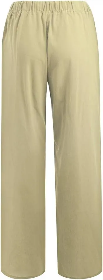 Women's Wide Leg Sweatpants Winter Fit Sports Slacks with Pockets Fleece Lined Water Resistant