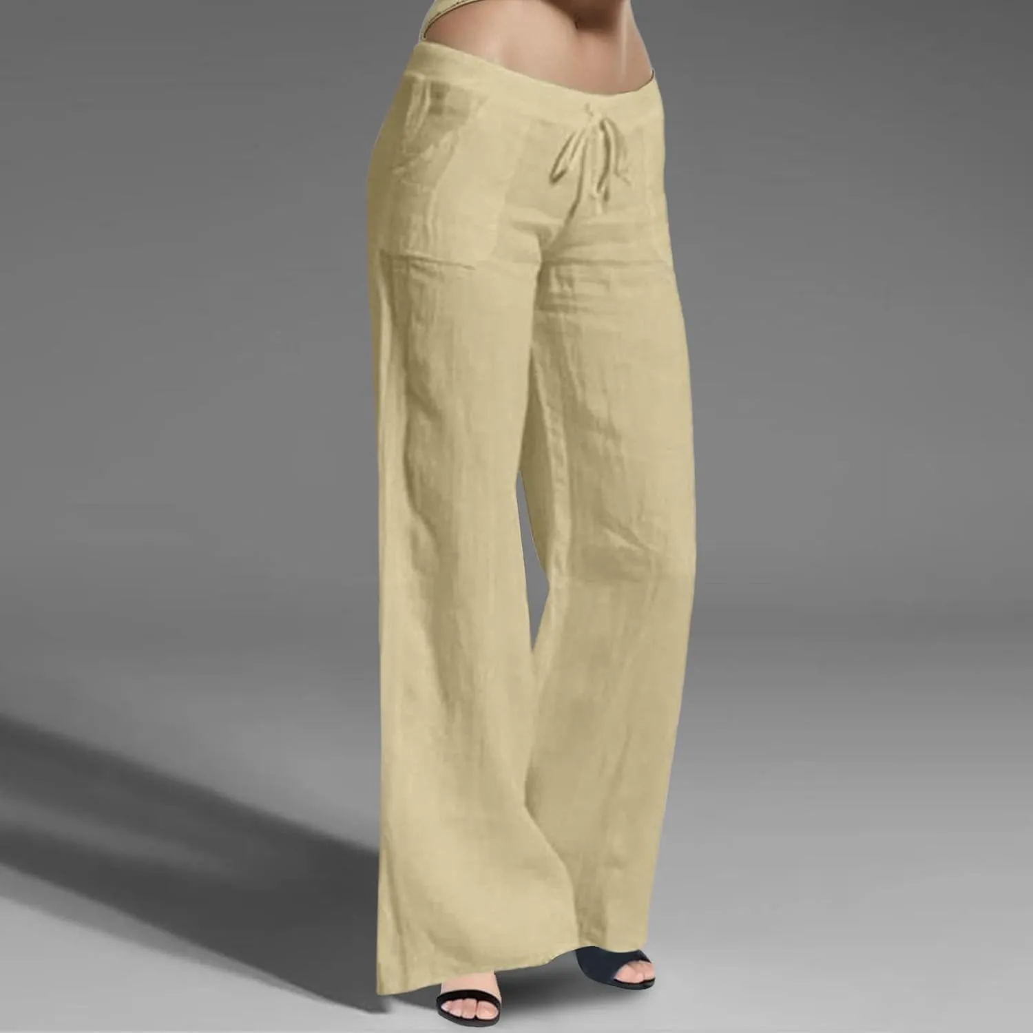 Women's Wide Leg Sweatpants Winter Fit Sports Slacks with Pockets Fleece Lined Water Resistant