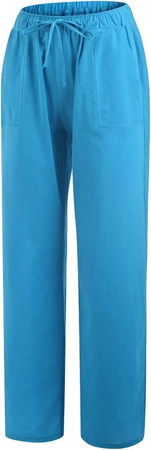 Women's Wide Leg Sweatpants Winter Fit Sports Slacks with Pockets Fleece Lined Water Resistant