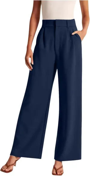 Women's Wide Leg Sweatpants Winter Fit Sports Slacks with Pockets Fleece Lined Water Resistant