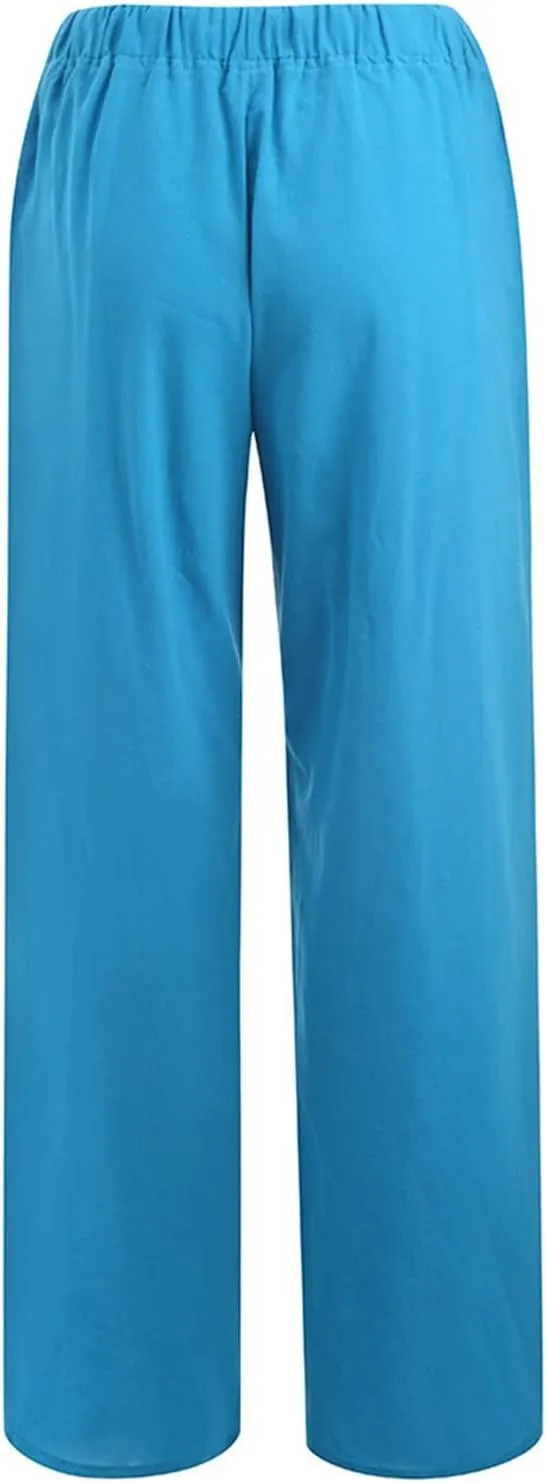 Women's Wide Leg Sweatpants Winter Fit Sports Slacks with Pockets Fleece Lined Water Resistant