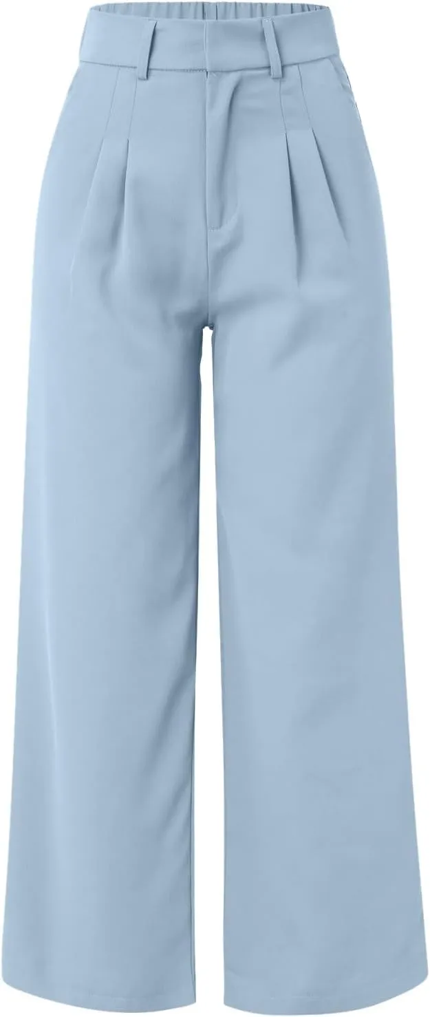Women's Wide Leg Sweatpants Winter Fit Sports Slacks with Pockets Fleece Lined Water Resistant