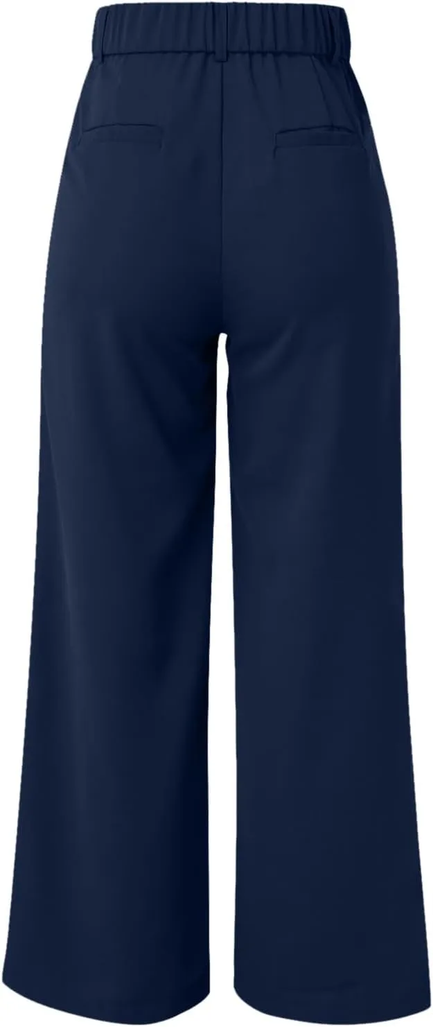 Women's Wide Leg Sweatpants Winter Fit Sports Slacks with Pockets Fleece Lined Water Resistant