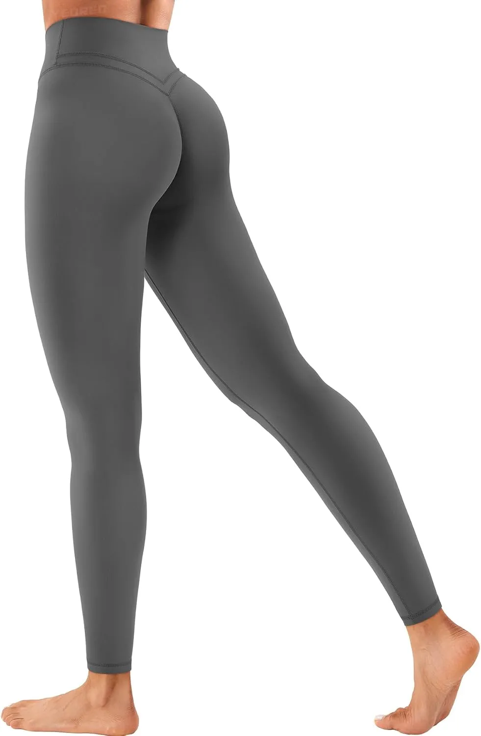 YEOREO Cross Waist Butt Lifting Workout Leggings for Women Hidden Scrunch Yoga Pants Crossover Tummy Control Leggings