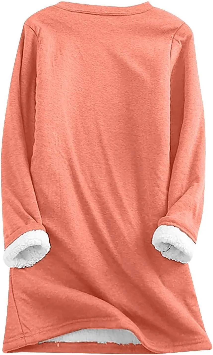 Yes,I'm Still Freezing -Me 24:7 Sherpa Lined Sweatshirt Women Fuzzy Fleece Thermal Outerwear Letter Print Pullover
