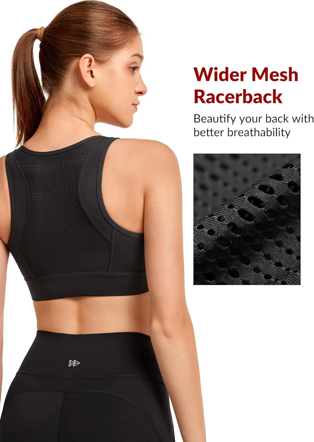 Yvette Front Closure Sports Bras for Women High Support Large Bust Supportive Sports Bra High Impact for Running