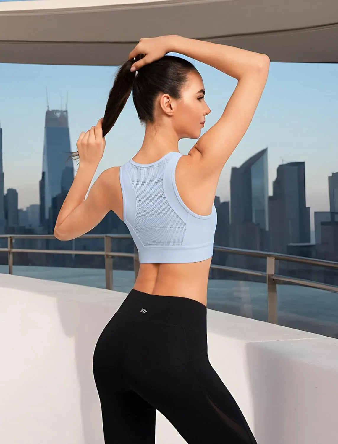 Yvette Front Closure Sports Bras for Women High Support Large Bust Supportive Sports Bra High Impact for Running
