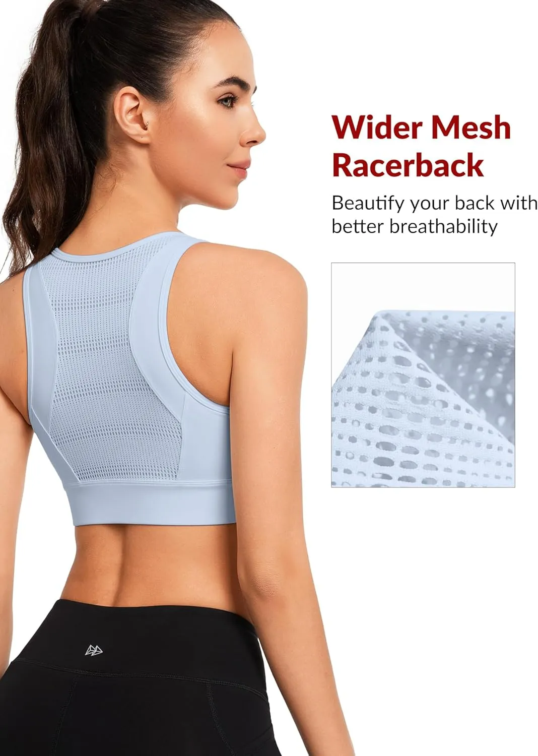 Yvette Front Closure Sports Bras for Women High Support Large Bust Supportive Sports Bra High Impact for Running