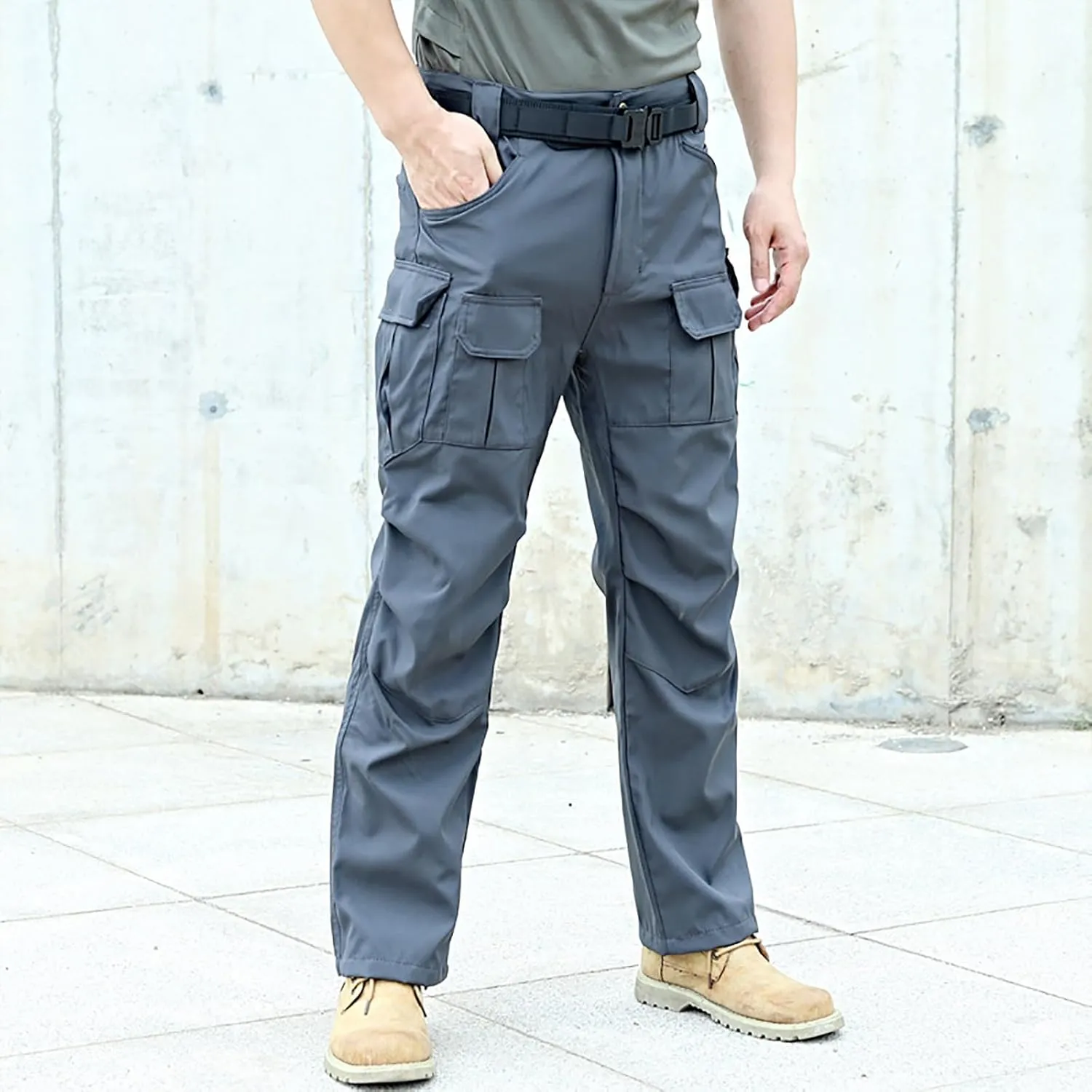 Zeiyignr Hiking Pants for Men Casual Ripstop Outdoor Tactical Cargo Pants with Multi Pockets for Work Travel Camping Fishing