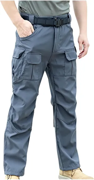 Zeiyignr Hiking Pants for Men Casual Ripstop Outdoor Tactical Cargo Pants with Multi Pockets for Work Travel Camping Fishing
