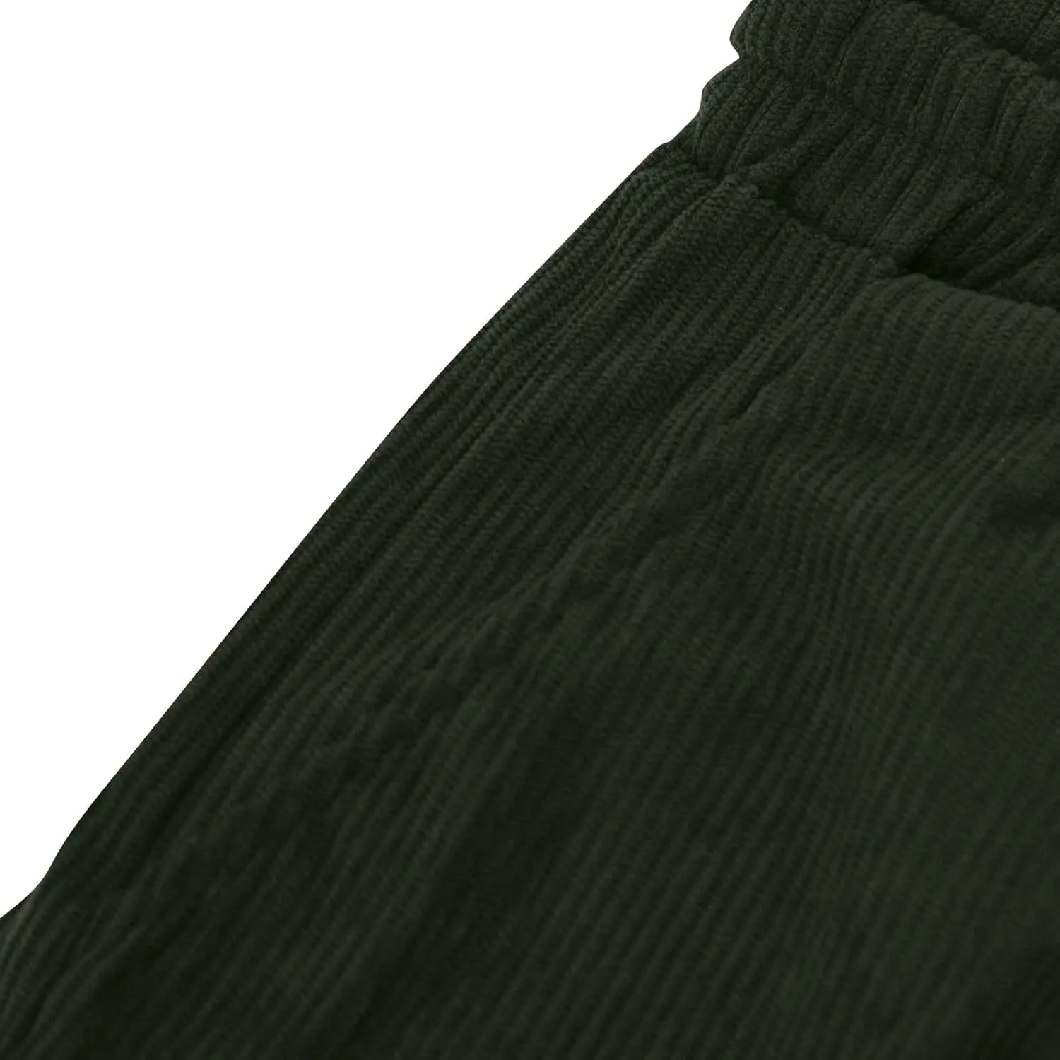 Zeiyignr Mens Corduroy Joggers Pants Casual Cargo Pants Drawstring Elastic Waist Slim Fit Tapered Sweatpants with Pockets